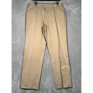 Peter Millar Pants Men 33x31 Beige Raleigh Washed‎ Twill Flat Front Khaki*